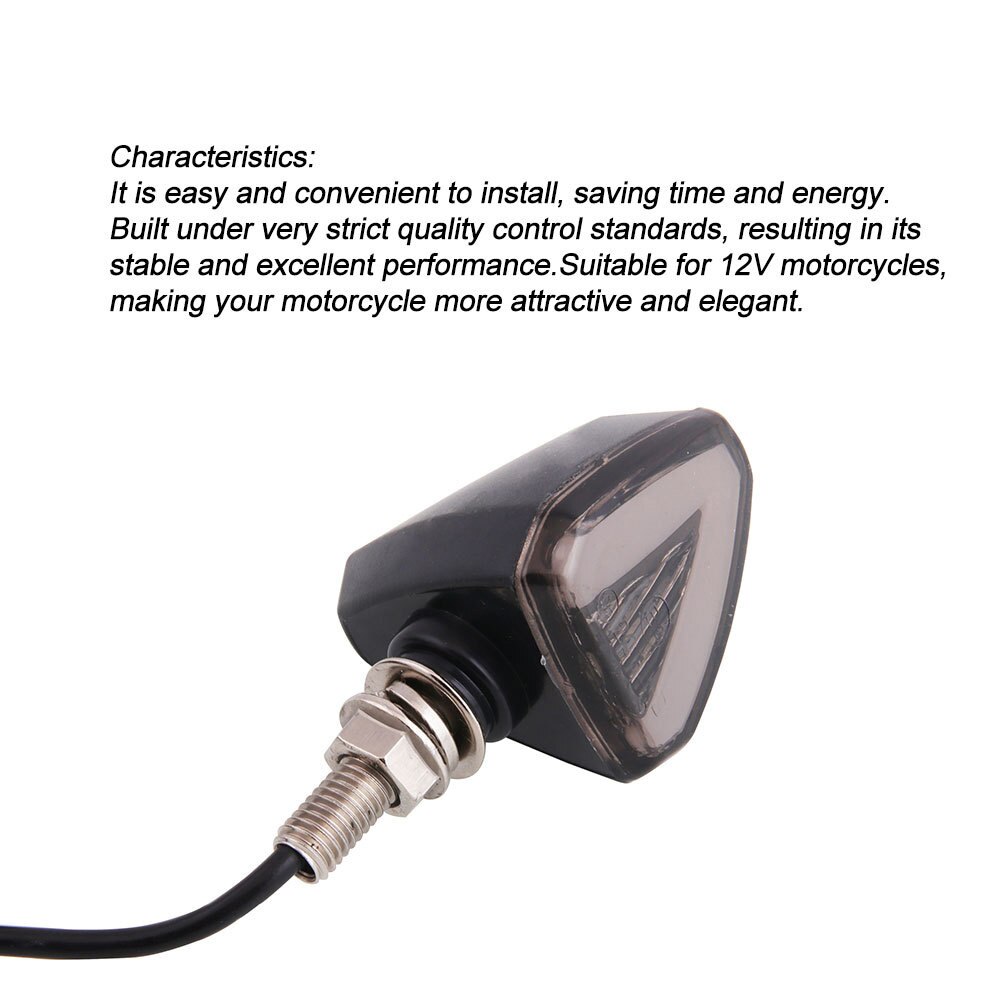 2pcs Turn Signal Light Indicator Motorcycle Bike Amber LED Replacement