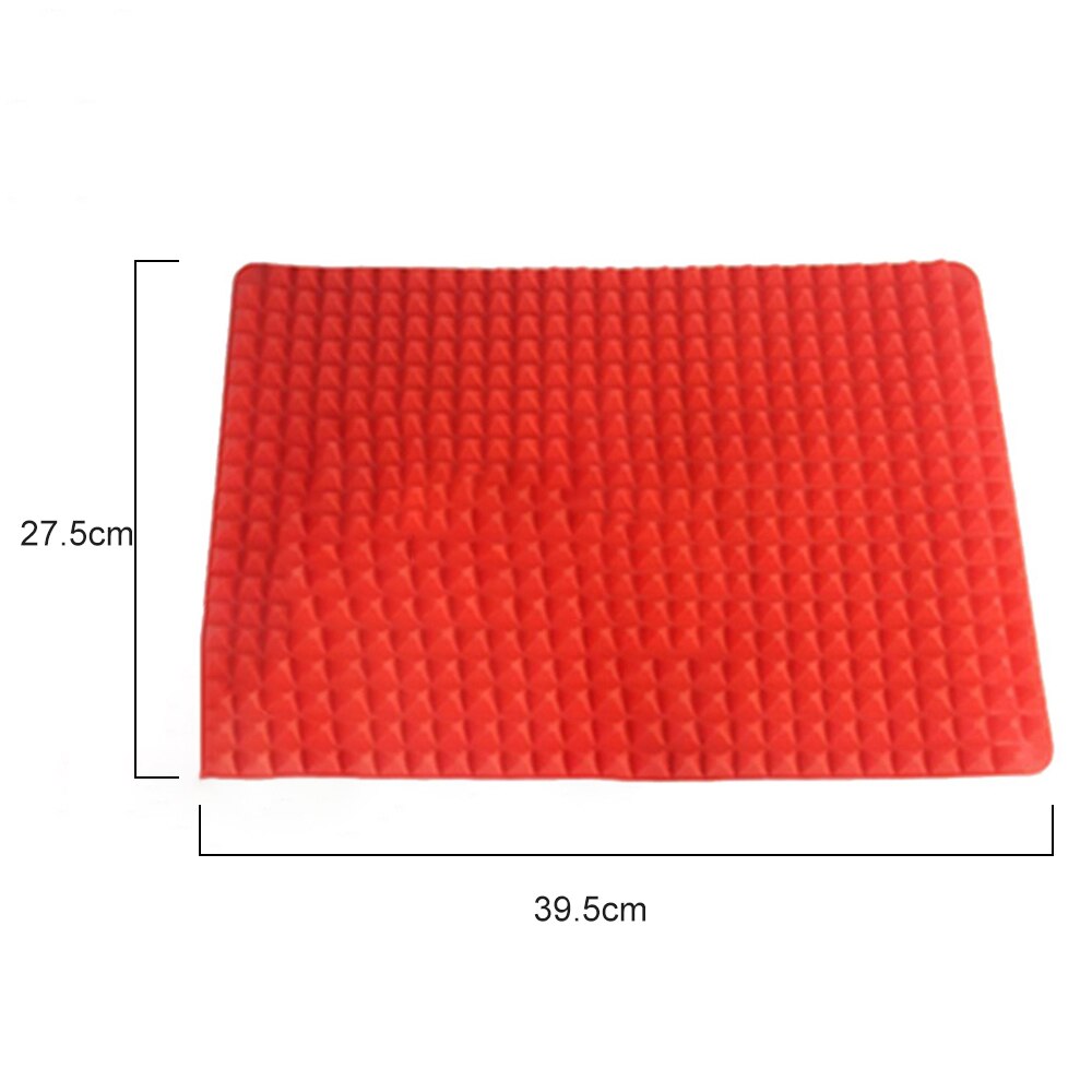 Sartén Pirámide para barbacoa de , tapetes antiadherentes de silicona para hornear, moldes para almohadillas, bandeja para horno microondas, utensilios para hornear en la cocina