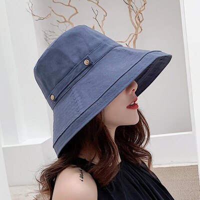 Bingyuanhaoxuan 7 ensfarver bøttehatte til kvinder mænd panama bøttehætte kvinder hat fisker bomuld enkle hatte