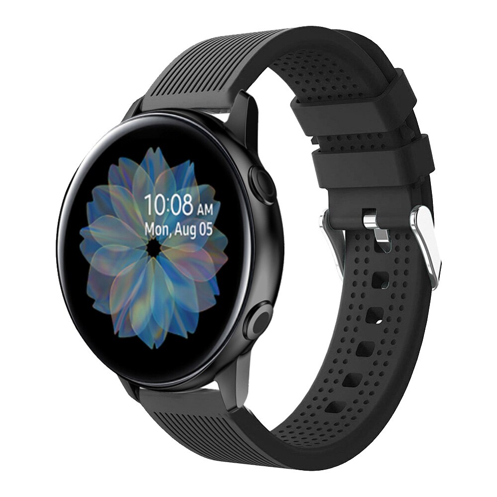 Vervangende siliconen horlogeband voor de active 2 , samsung galaxy watch active 2 , gear 40mm 44mm 42mm , gear  s2 sport 20mm horlogeband.