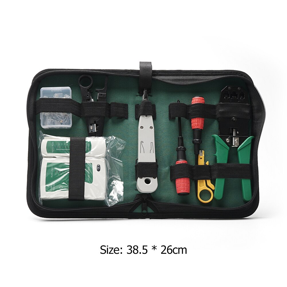 Netwerk Tester Meter Ammeter Detector 10 Stks/set Draagbare Lan Netwerk Reparatie Tool Kit Kabel Tester Klem Wire Stripper