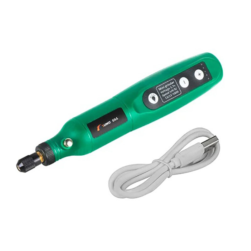 Stylo de gravure sans fil USB, Mini perceuse sans fil Rechargeable, outil rotatif de vitesse, ensemble d'accessoires de meulage Dremel: Vert/noir