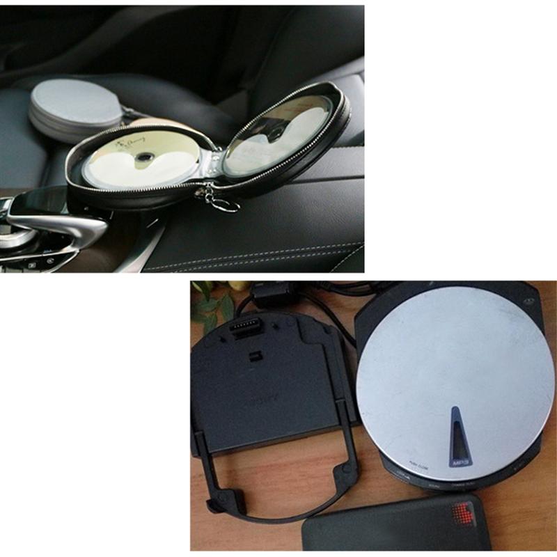 1pc opbevaringstaske læder stor kapacitet praktisk dvd-opbevaringstaske holder cd taske organizer klip til bil auto