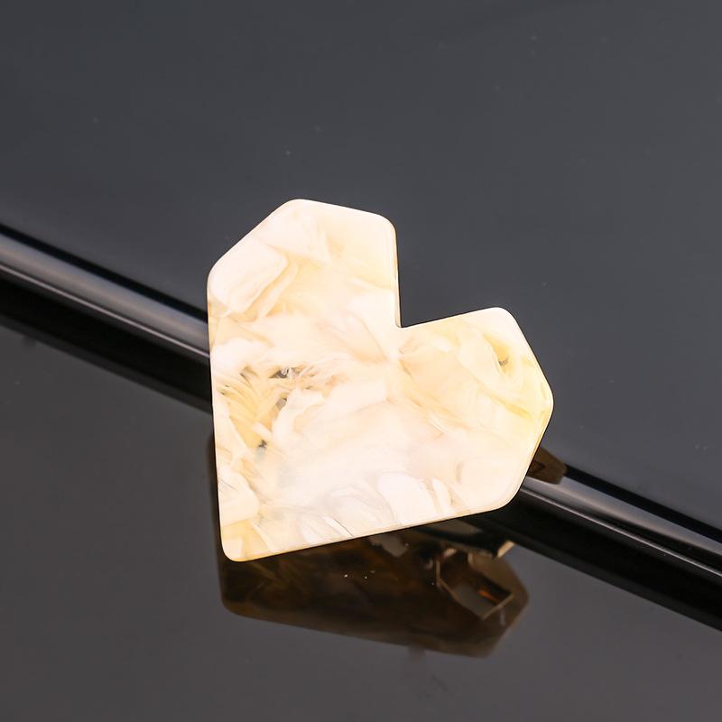 Acrylic Heart Shape Hair Clips for Women Girls Hairpins Shiny lovely Shell Hairgrip Hair Accessories: NO 9