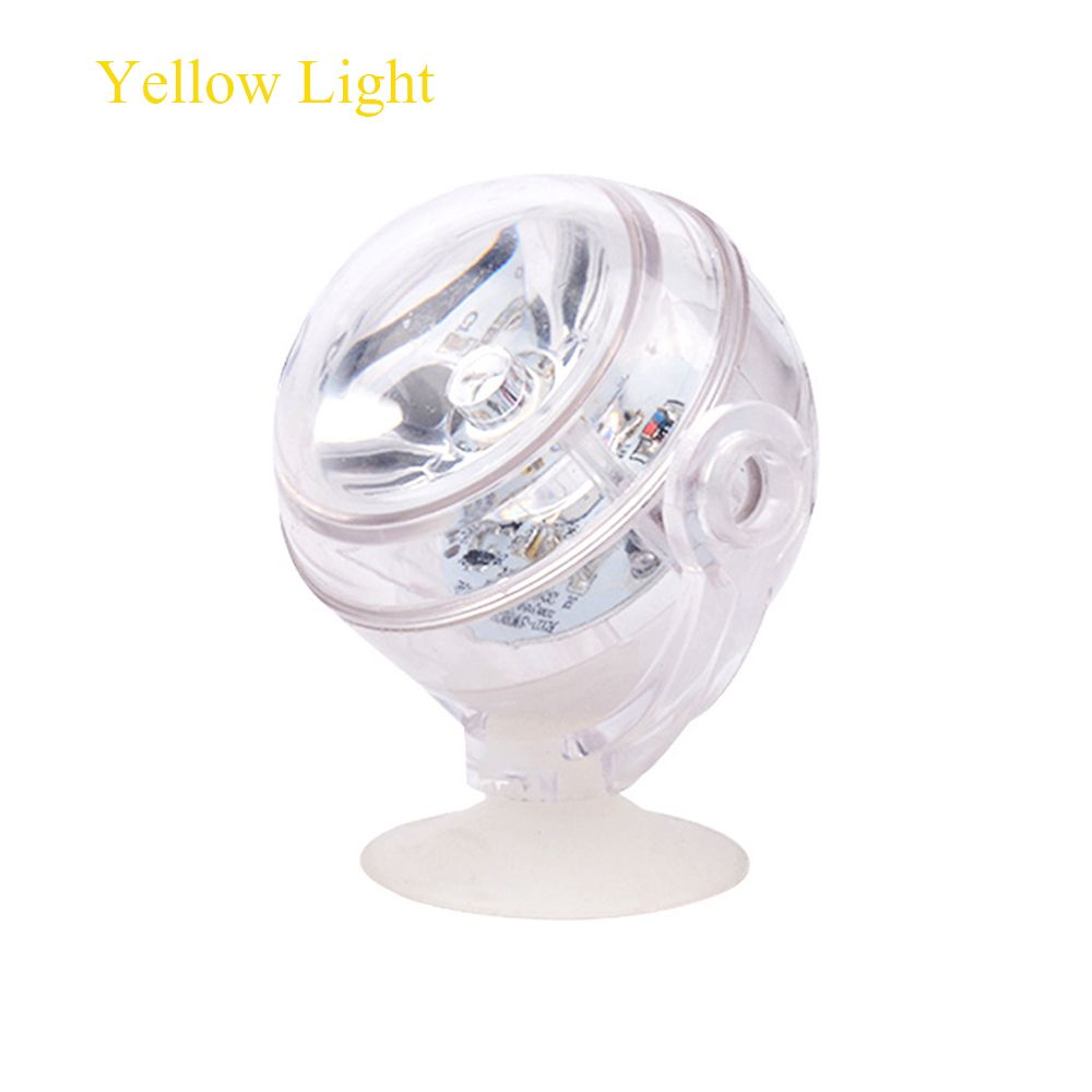 Foco LED subacuático para acuario, lámpara colorida para fuente de jardín, estanque, pecera, impermeable: EU Plug-Yellow
