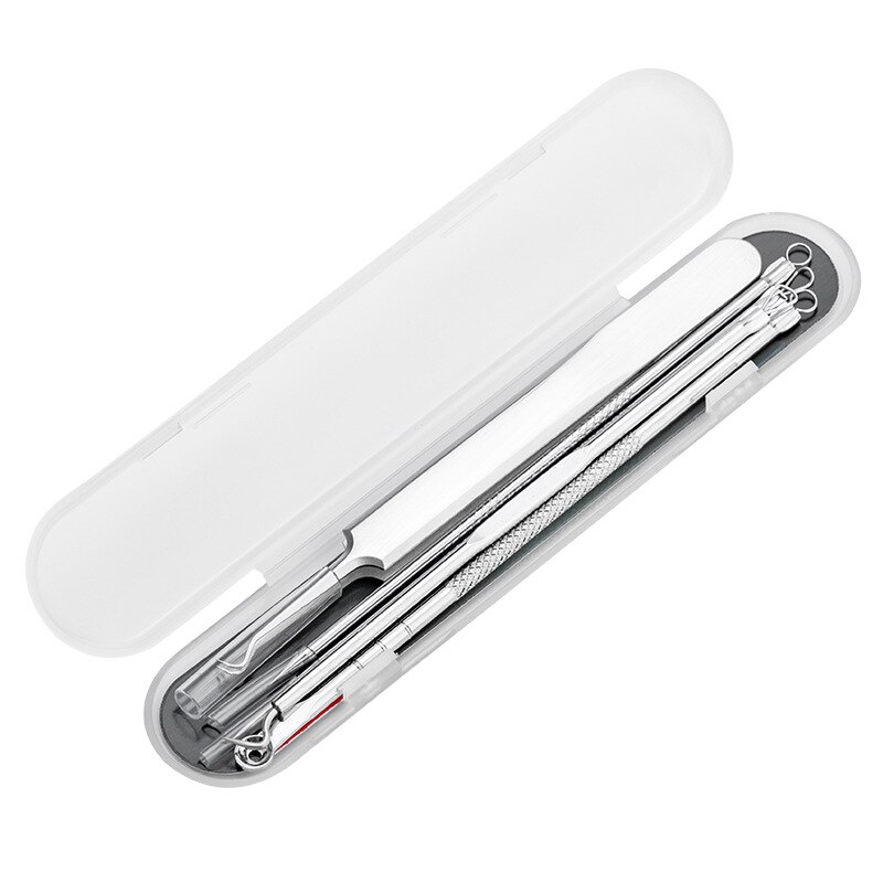 Nettoyant pour pores du visage point noir comédon acné bouton outil de dissolvant de points noirs cuillère à épiler pour les aiguilles d'outils de soins de la peau du visage XC