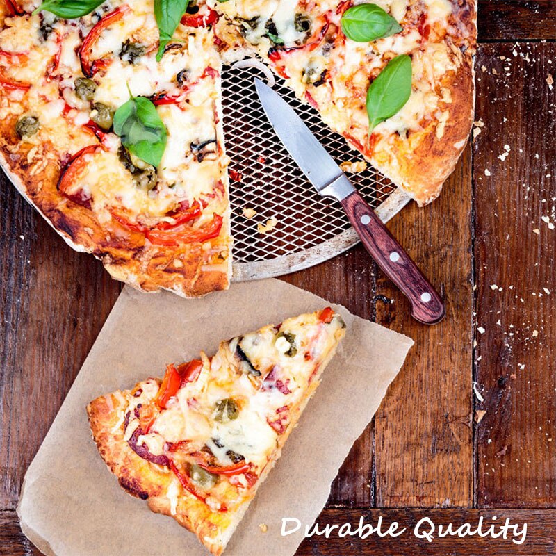 PizzAtHome 6 to 22 inch Pizza Stone Seamless Aluminum Mesh Pizza Pan Baking Screen Round Pizza Tool Oven Accessories Bake Ware