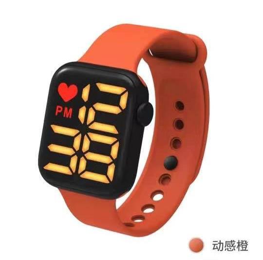 Relojes digitales completamente táctiles para mujer, reloj de silicona Simple, informal, a la , femenino: E