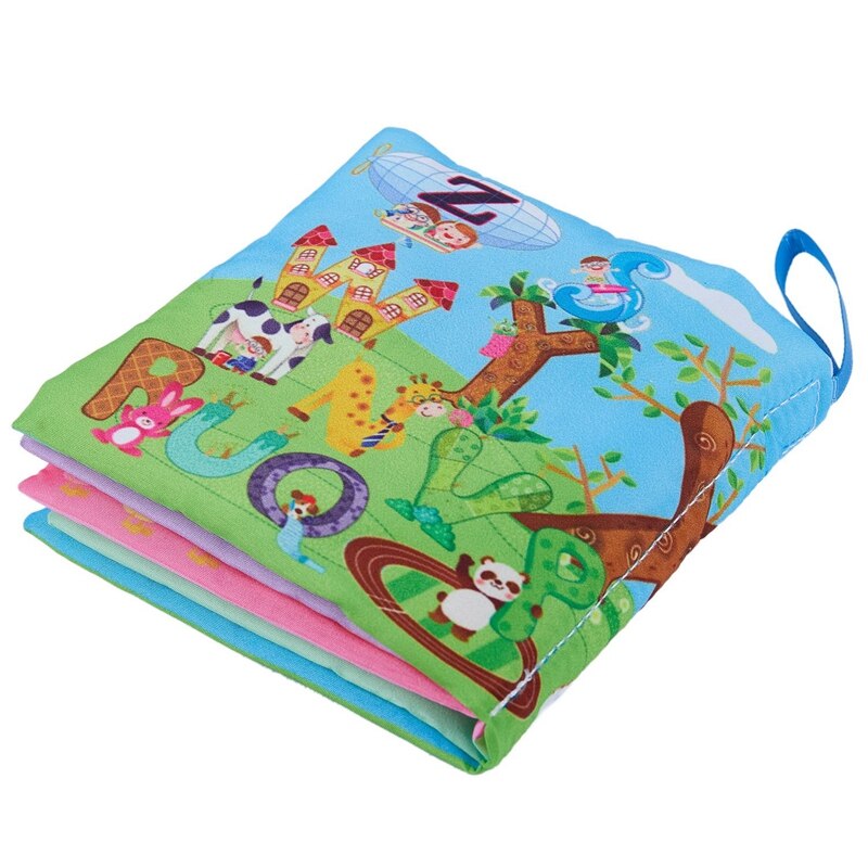 1x Milieu Doek Boeken Hard Om Gescheurd Engels Alfabet & 10Pcs Kinderen Puzzel Houten 3D Puzzel Houten Geometrische