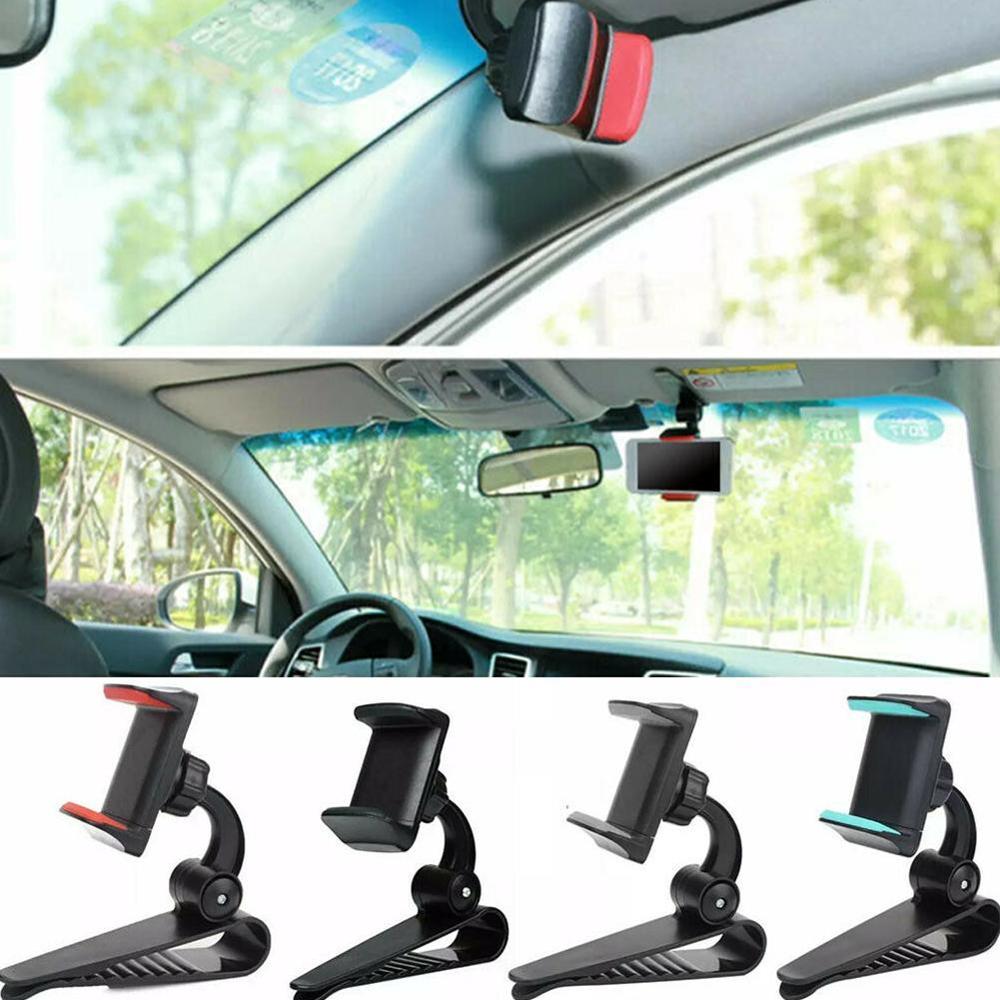 Innovatieve Universele Veilig Zonneklep Auto Telefoon Houder Handl Installeren ZY0209 Op Telefoon Navigatie Houder Clip Spiegel Voor Mobiele M2S1