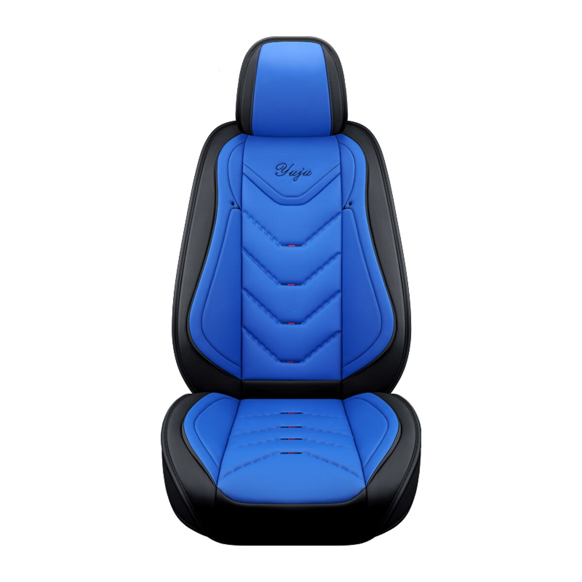 Universial Front Car Seat Cover Protector Auto Covers Pu Lederen Volledige Bescherm Antislip Voor De Meeste Auto: Blauw