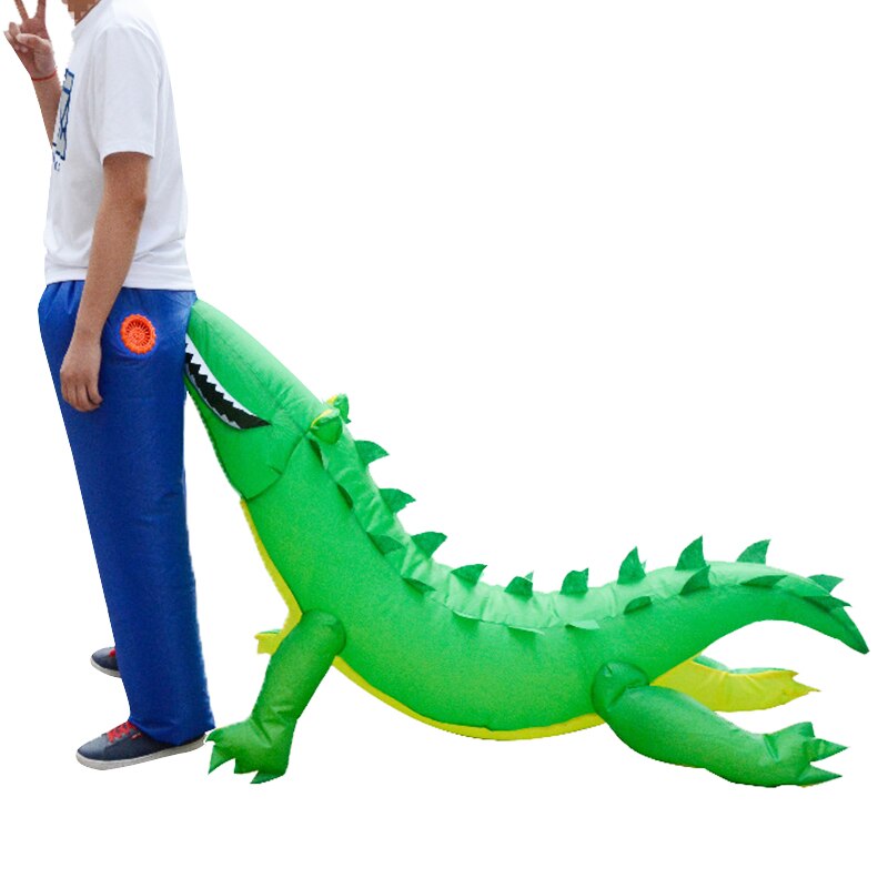 0 oppustelig sjov nyhed halloween custome krokodille bidende røv oppustelig tøj polyester stof sjovt rædsel tilbehør: Default Title
