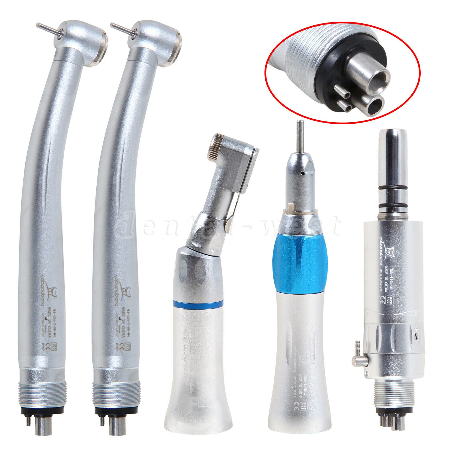 Nsk Stijl Dental Hoge Lage Snelheid Enkele Spray Standaard Hoofd Contra Hoek Rechte Handstuk Air Motor 2/4 Gat