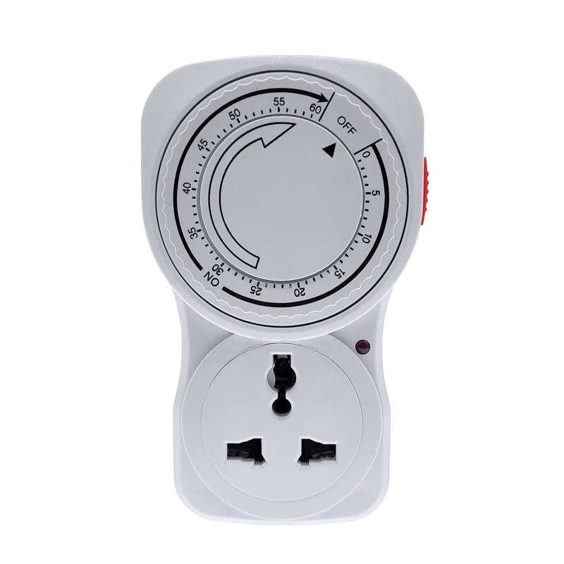 60-Minute Countdown Timer Tijdschakelaar 10A 220V Timer Outlet Loop Universele Timing Socket Mechanische Timer