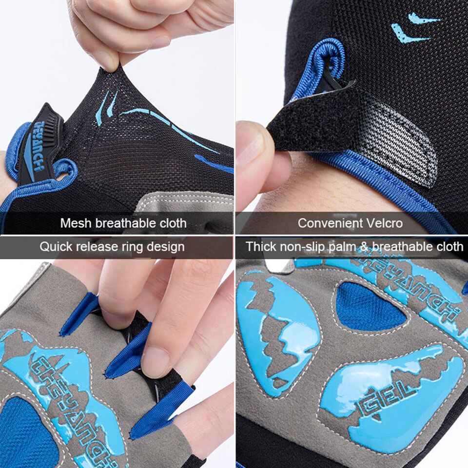 Oddychające rękawiczki robić ćwiczeń silikonowe dłonie dziurawy Powrót rękawice gimnastyczne podnoszenie ciężarów trening hantle na wolnym powietrzu kulturystyka Accessorie