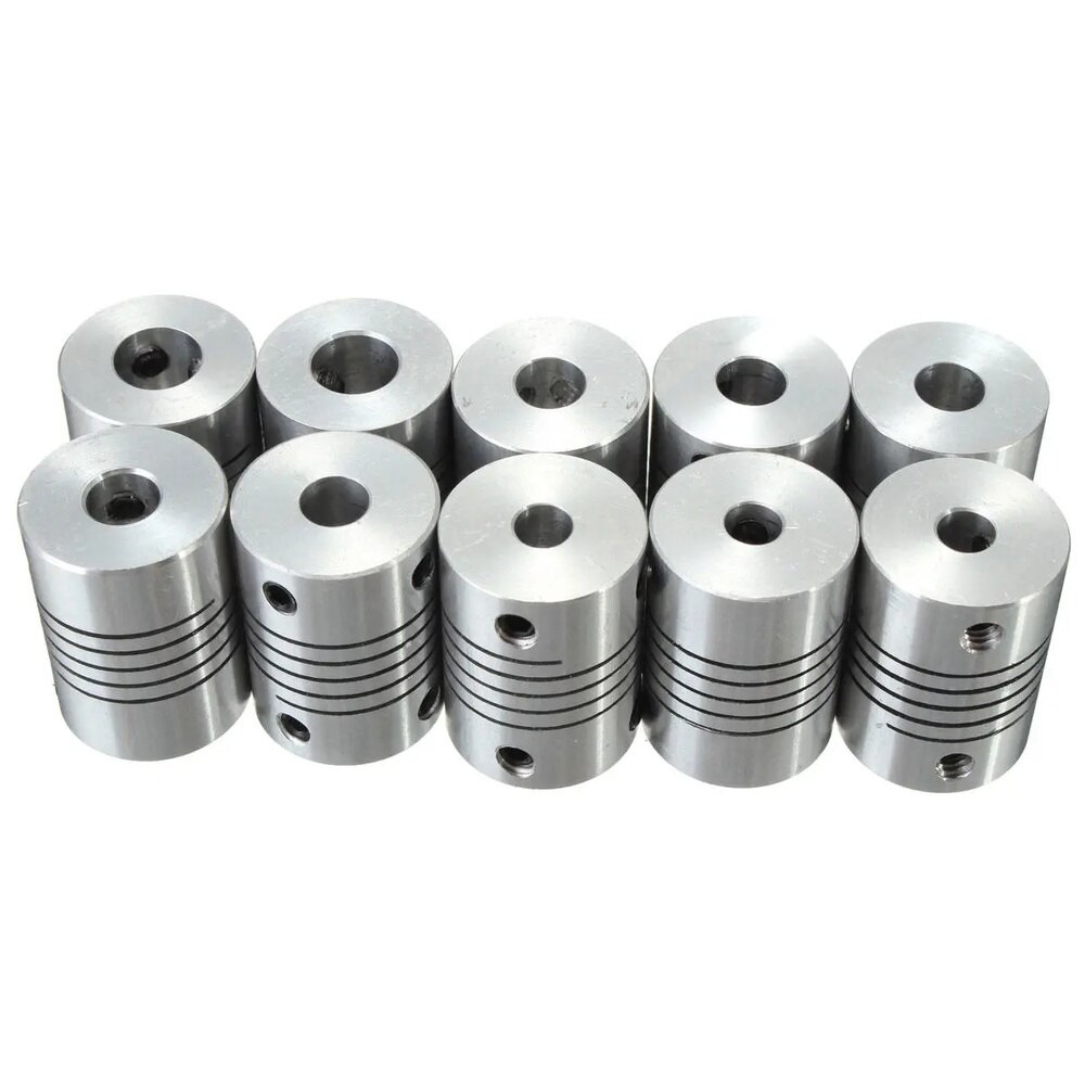 Justinlau Flexibele Askoppeling ID3/4/5/6/6.35/8Mm X OD19mm X L25mm Cnc Stappenmotor Koppeling Connector