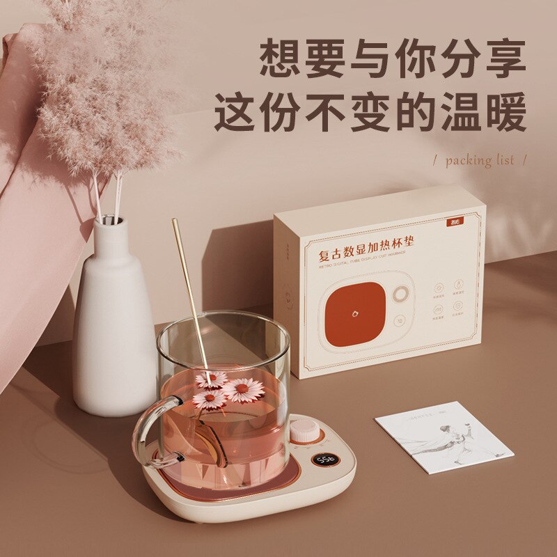 Usb Verwarming Coaster Voor Home Office Koffie Mok Cup Mat Warmer Heater Pad 3 Speed Constante Temperatuur Coaster Met Display