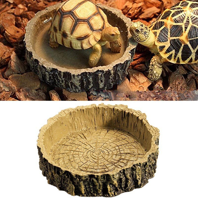 Utensílio para animais de estimação, potes para gecko, cobra, lagarto, alimentação de resina, reptil, tigela de água, prato para animais de estimação, brinquedo, amfibianos, acessórios para animais de estimação