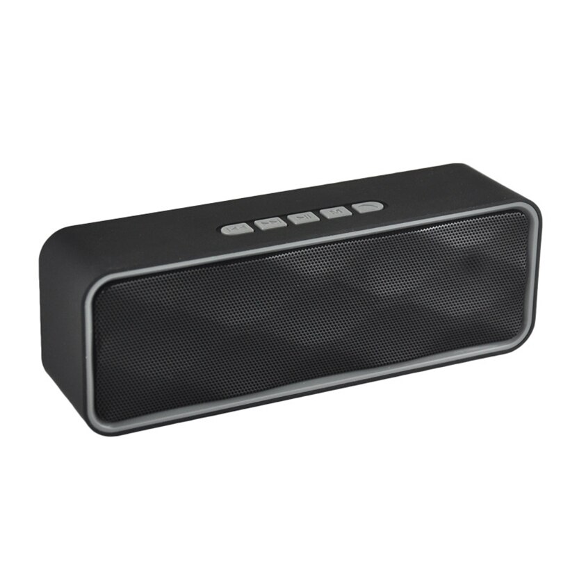 Haut-parleur Bluetooth de table Portable ABS HiFi stéréo boîte de son basse haut-parleur mains libres appel USB haut-parleurs de basse soutien TF USB: Gray