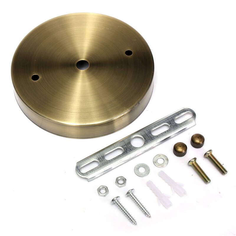 E27 Bulb Lamp Base Holder 120mm Lamp Base Ceiling Canopy Wall Lights Mount LED Vintage Pendant Light Lamp Disc Base