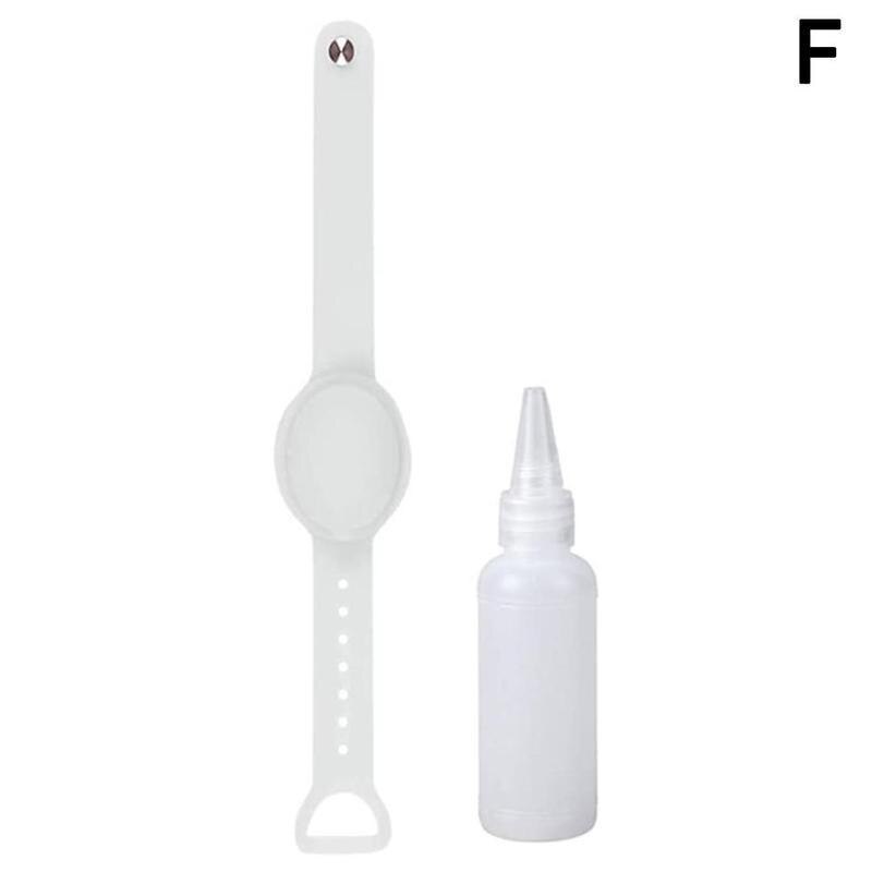 Hand Sanitizer Dispenser Polsband Met Puntige Mond Fles Schoon Handwas Sanitizing Vloeibare Gel Container Siliconen Armbanden: White