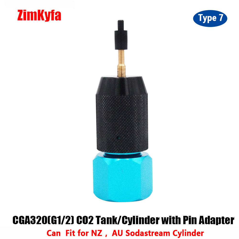 Adaptateur de Charge de recharge de cartouche jetable de cylindre de CO2 pour Sodastream de Tr21-4, G1/2-14,5/8-18UNF cartouche de bouteille d'air de gaz