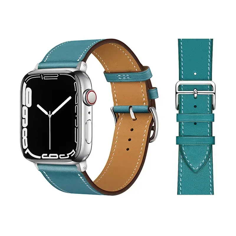 Leather straps For Apple watch band 46mm 44mm 45mm 41mm 42mm 38 40mm bracelet for iWatch ultra 2 49mm series 10 9 8 7 6 5 4 3 SE