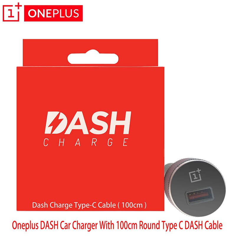 Original 1 + oneplus 6T Traço Traço Carregamento Car Charger com 1m Vermelho-tipo c Cabo rápido carga rápida Para Oneplus 7 T Pro 6T 6 5 3t 3: Add 1M Round Cable