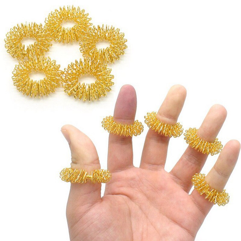 5Pcs Finger Massage Ring Acupuncture Ring Health Care Body Massager Relax Hand Massage Finger Lose Weight