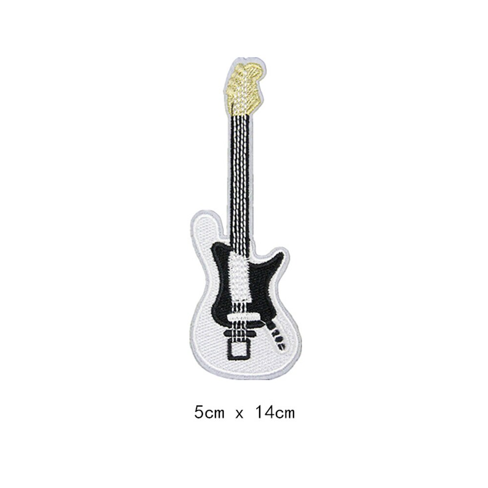 Muziek Gitaar Note Headset Patches Cap Schoen Ijzer Op Geborduurde Applicaties DIY Kleding Accessoires Patch Kleding Stof Badges