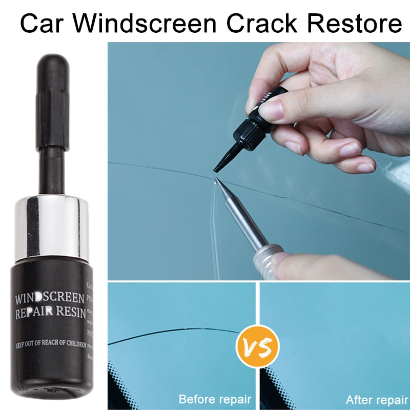 Bil forrude reparation værktøj diy vindue reparation værktøjer forrude glas ridse revne gendanne vindue tredelt sæt