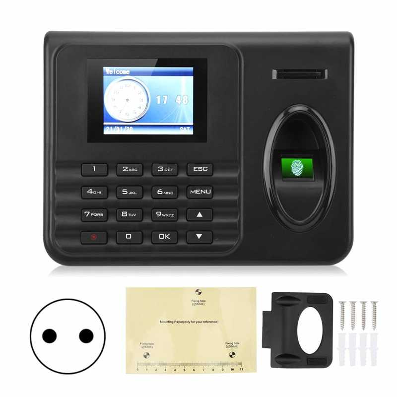 Check In Attendance Attendance Machine Time Clock 2.4in Color Screen Biometrics Fingerprint Password Check In Out 100‑240V: European regulations