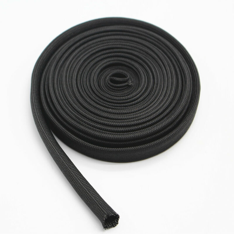 22mm * 300cm Protector de calor Universal manga tejida de fibra de vidrio Cable de bujía negra alta temperatura 1200F accesorio de coche