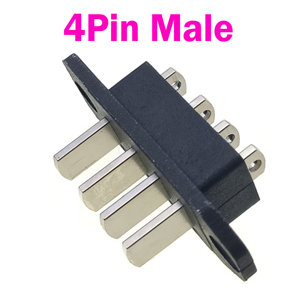 High Current Electric Car Power Connector 15A Power Connection Plug-in Battery 3Pin 4Pin 5Pin Male Female Sockets with ear: Lavender