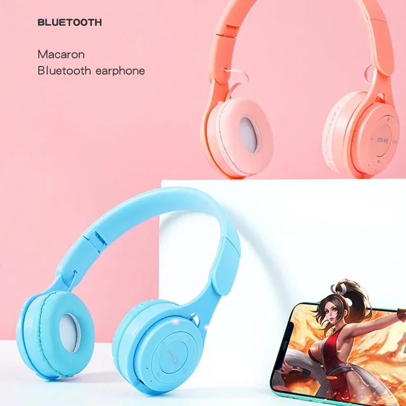 Koptelefoon Draadloze Bluetooth-oortelefoon voor kinderen Stereo Opvouwbare helmen Gaming-headsets Over-ear-koptelefoon voor Android ios Muziek