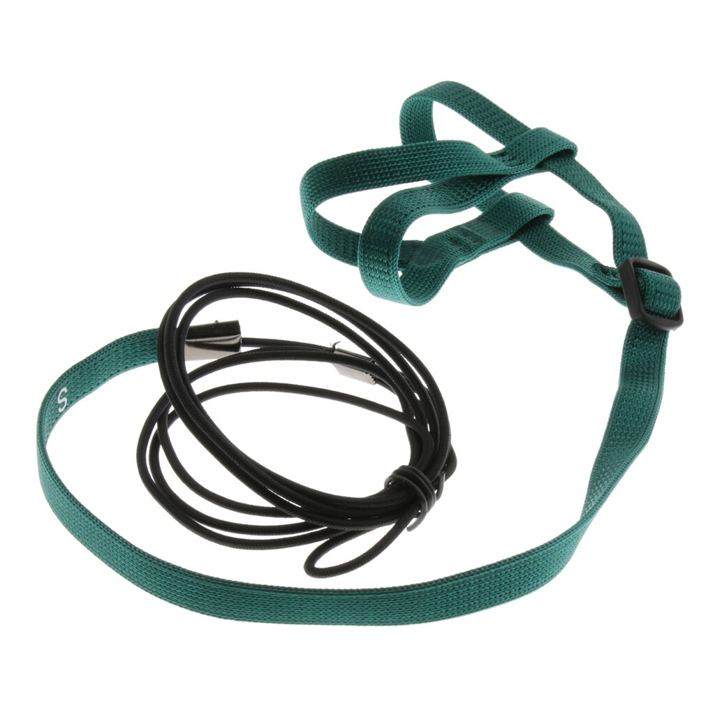 Arnés de pájaro ajustable y correa para volar al aire libre, antimordidas para loro, cacatúa gris africano, guacamayo: Green S