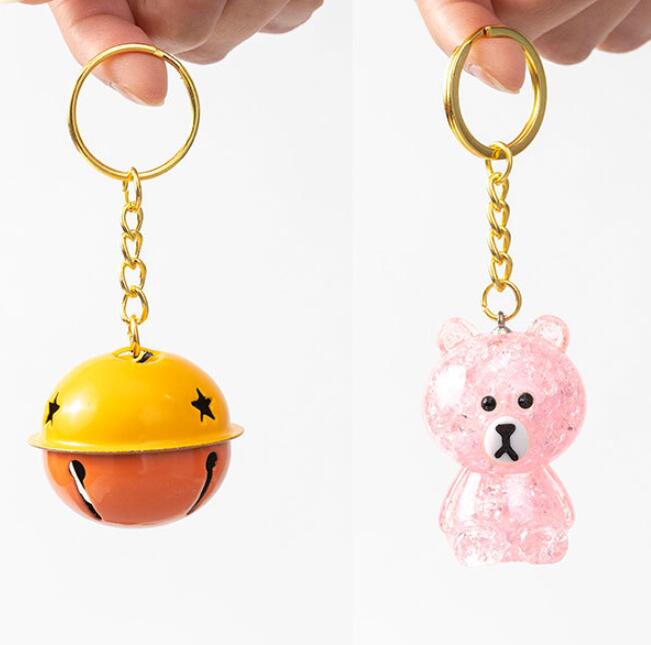 50Pcs 3CM Silver Plated Metal Blank Keyring Keychain for Split Holder Ring Keyfob Diy Resin Epoxy Mold Key Chains Accessories