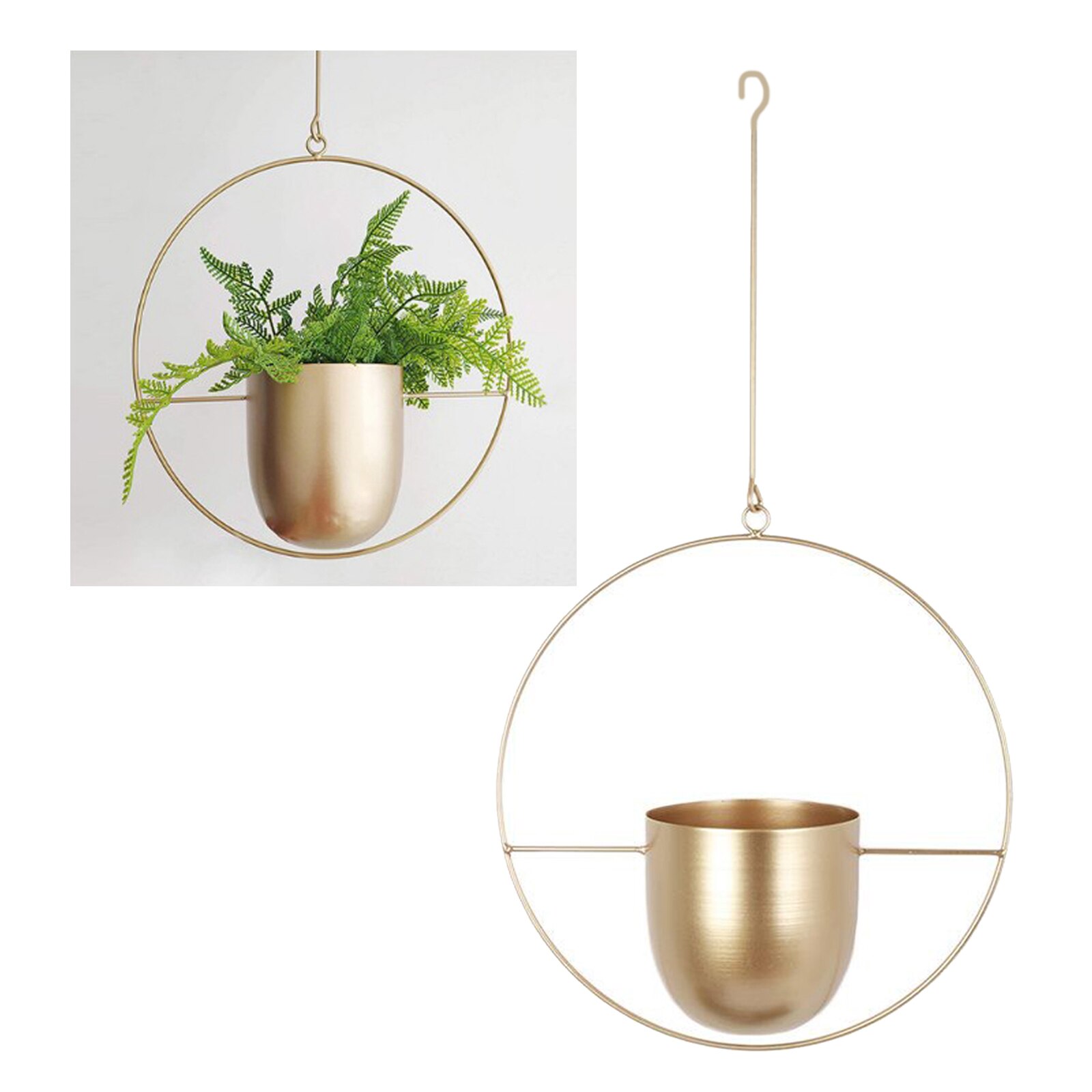 Metal Hanging Plant Planter Mini Pot Decoration Wall Hanging Garden Balcony Flower Vase Patio Front Porch Basket