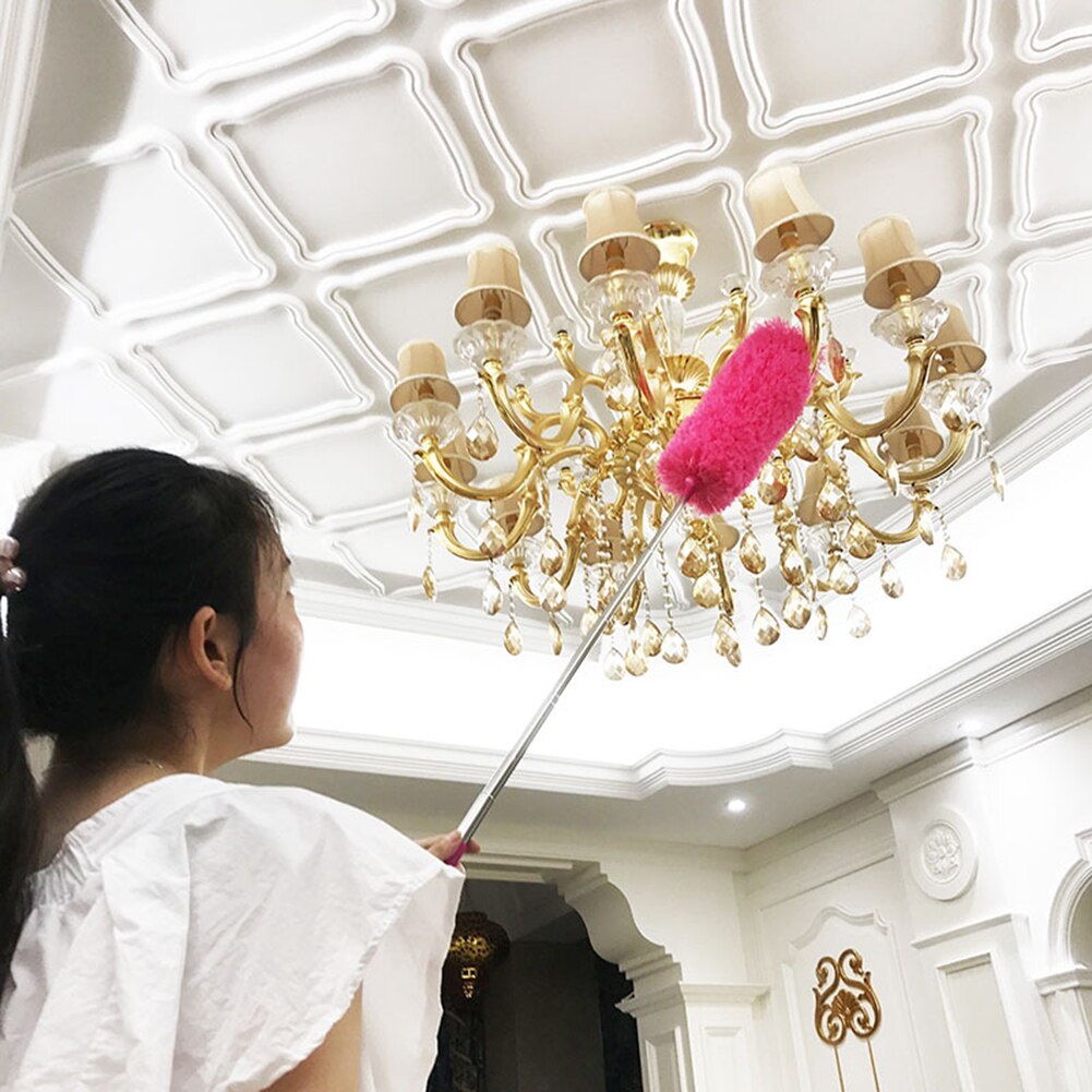 Telescopic Extendable Microfiber Duster Dusting Brush Desk Car Cleaning Tool
