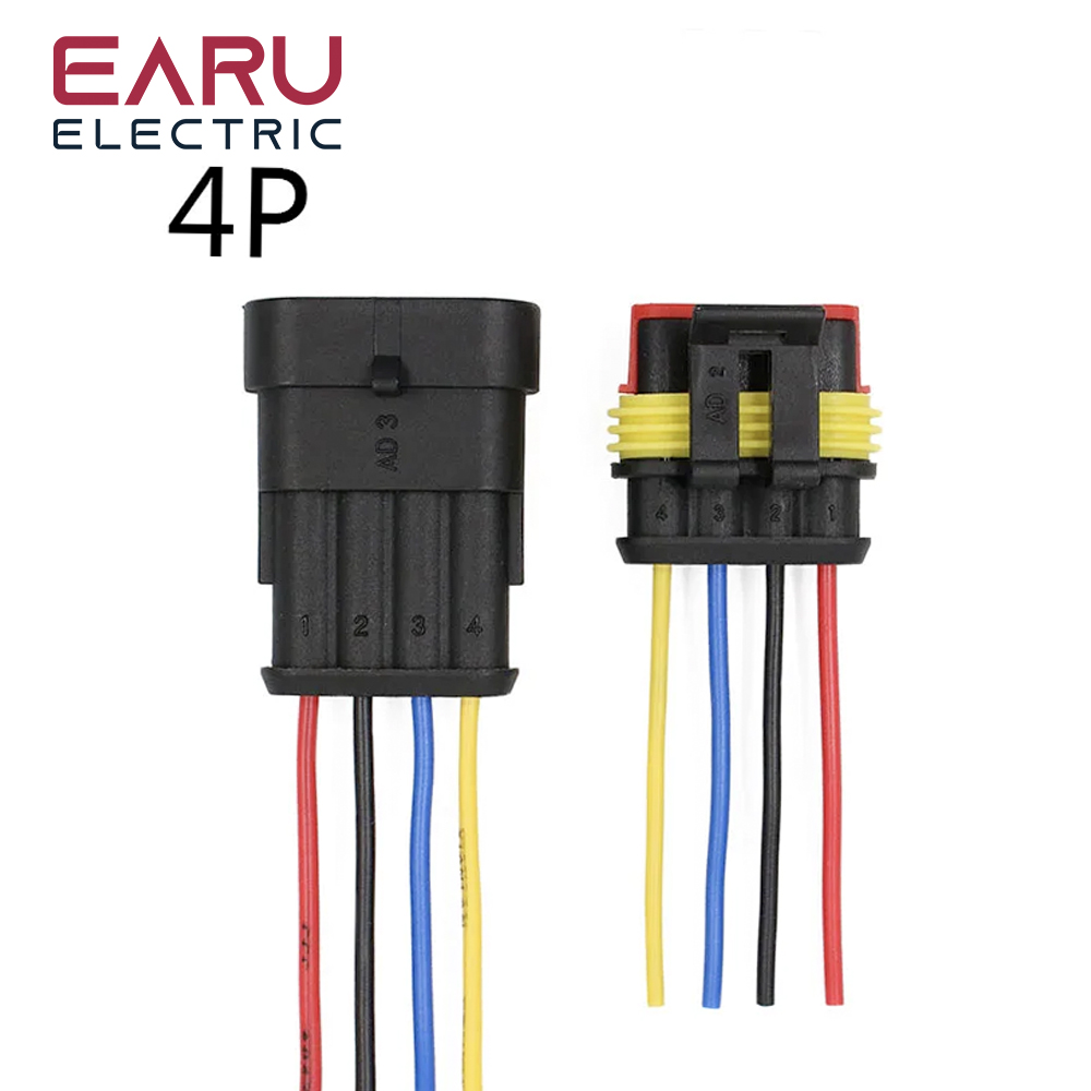 1 set AMP 1 P 2 P 3 P 4 P 5 P 6 P Way Waterdichte Elektrische Auto Connector man Vrouw Plug met Draad kabelboom voor Auto Motorfiets