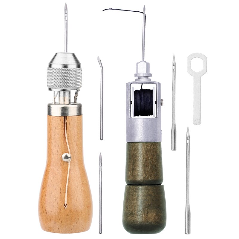 MIUSIE Hand Stitcher Sewing Machine Waxed Thread For Leather Sewing Tool Needles Kit Craft Stitch Shoemaker Canvas Repair Tool