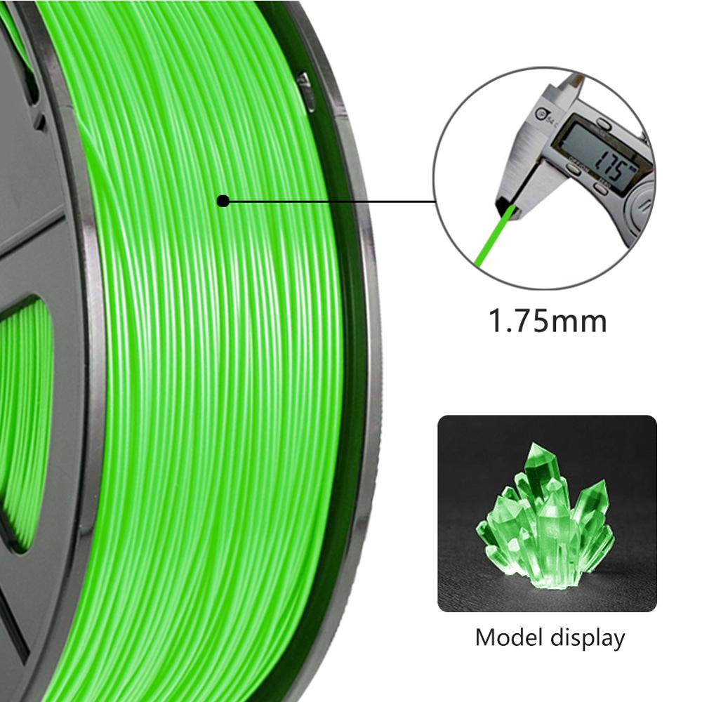 PETG 3D Stampante Filamento 1.75 millimetri 1KG/2.2LB Spool PET Materiale di Stampa 100% nessuna bolla 3D Della Ricarica Della Stampante di colore completo 3д ручка для