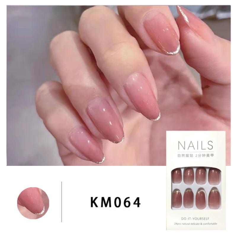 24 sztuk/zestaw biały wzór chmurki projekt sztuczne paznokcie różbyć winnym niebo francuski sztylet pełna pokrywa sztuczne paznokcie klej DIY manicure narzędzia robić paznokci: 07