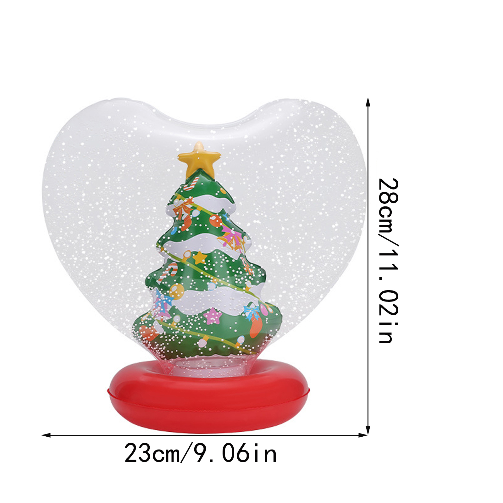 Oppblåsbare julekuler slitesterke pvc juleglødende baller jul utendørs hage basseng flytende julekule dekor