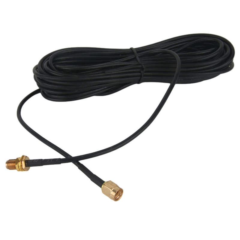RP-SMA sma conector macho para fêmea cabo de extensão fio alimentador cobre para coaxial wifi placa rede rg174 roteador antena