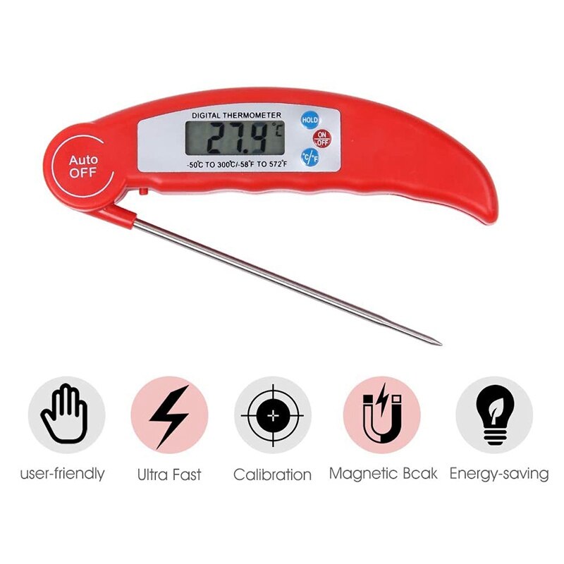 Instant Read Meat Thermometer-Best Ultra Fast Thermometer with Calibration for Kitchen,Food Cooking, Grill,BBQ Brewing