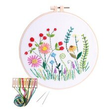 1PCS Embroidery Kit Beginner Needlework Kits Embroidery Set Cross Stitch Series Handwork Needlework Plants Cross Stitch DIY Craf: 3