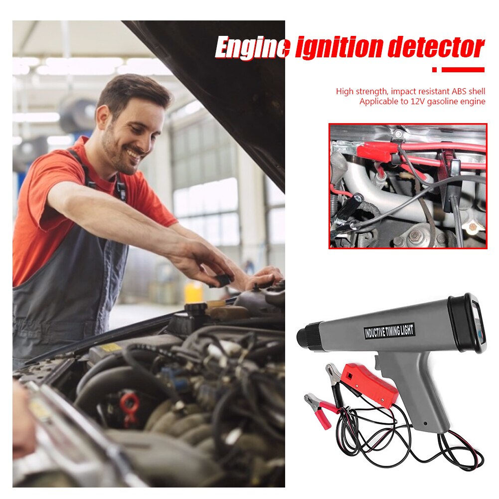 12V Durable Digital Inductive Timing Light Practical Multi-functional Engine Ignition Timing Detector