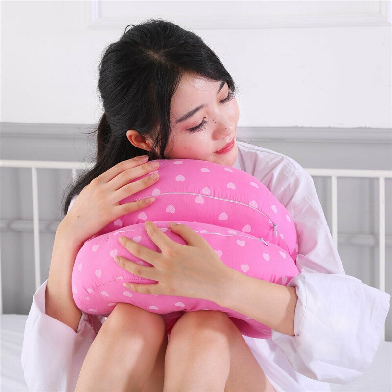 Pregnancy Pillow Cushion Best Support for Belly Back Leg Hip Double Semicircle Pillow Waist Support Women Sleeping Pillows