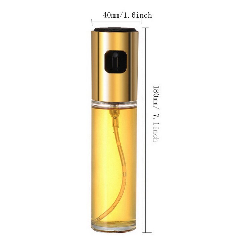 Olive Oil Vinegar Sprayer Oil Spray Bottle Pump Stainless Steel Oil Dispenser Seasoning Kettle BBQ Kitchen Tool For Cooking BBQ: B 180x40mm-2